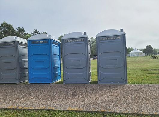 special event restrooms follows strict sanitation protocols and uses eco-friendly cleaning products to maintain cleanliness and hygienic conditions during the event